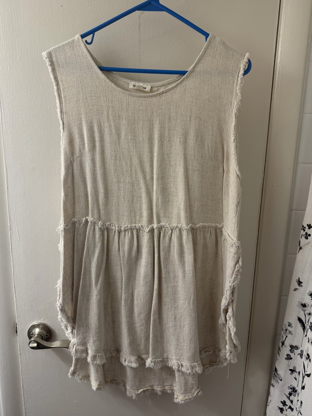 Sleeveless Cream Tiered Tunic Top